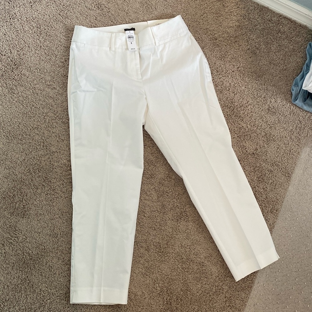 White crop dress pants curvy